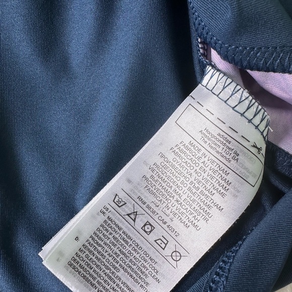 adidas Navy and Pink Athletic Top. - Picture 3 of 8